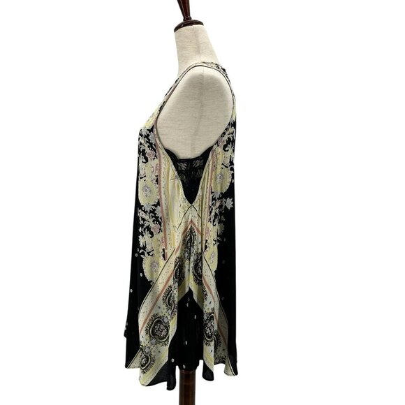 Intimately Free People Womens XS Dress Darjeeling Print Black Mini Floral Boho - Picture 3 of 9